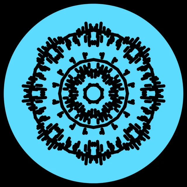 sky-blue scribble medal artwork