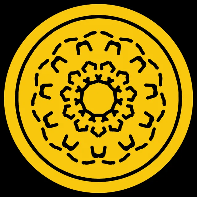 gold octagon medal artwork